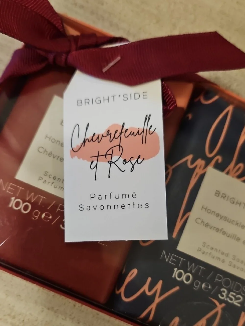 Honeysuckle & Rose Soap Duo — Pink and Navy Gift Set